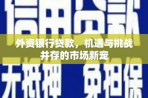 石鼓外资银行贷款，机遇与挑战并存的市场新宠