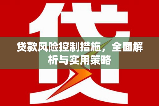 石鼓贷款风险控制措施，全面解析与实用策略