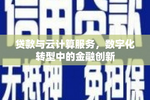 石鼓贷款与云计算服务，数字化转型中的金融创新