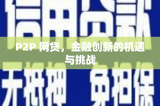 石鼓P2P 网贷，金融创新的机遇与挑战