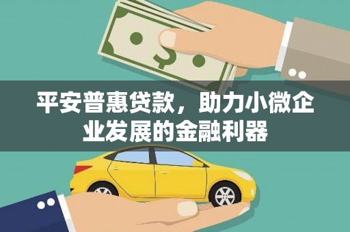 石鼓平安普惠贷款，助力小微企业发展的金融利器