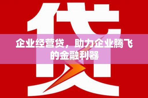 石鼓企业经营贷，助力企业腾飞的金融利器