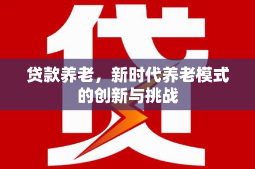 石鼓贷款养老，新时代养老模式的创新与挑战
