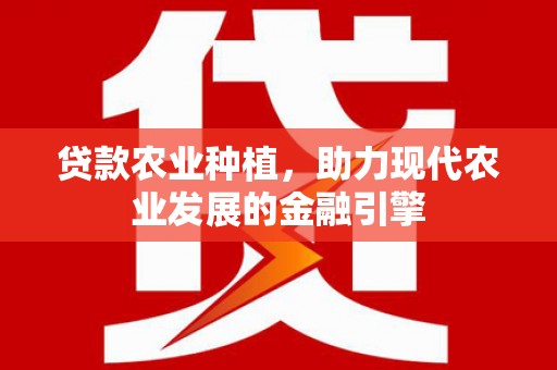 石鼓贷款农业种植，助力现代农业发展的金融引擎