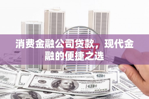 石鼓消费金融公司贷款，现代金融的便捷之选