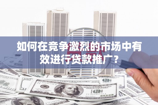 石鼓如何在竞争激烈的市场中有效进行贷款推广？
