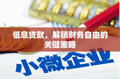 石鼓低息贷款，解锁财务自由的关键策略