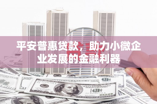 石鼓平安普惠贷款，助力小微企业发展的金融利器