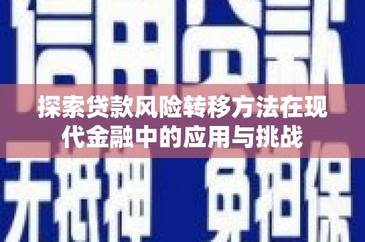 石鼓探索贷款风险转移方法在现代金融中的应用与挑战