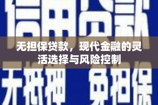 石鼓无担保贷款，现代金融的灵活选择与风险控制