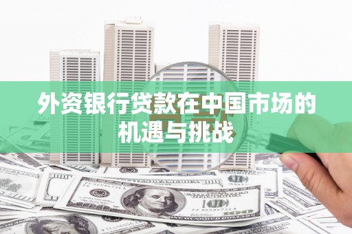 石鼓外资银行贷款在中国市场的机遇与挑战