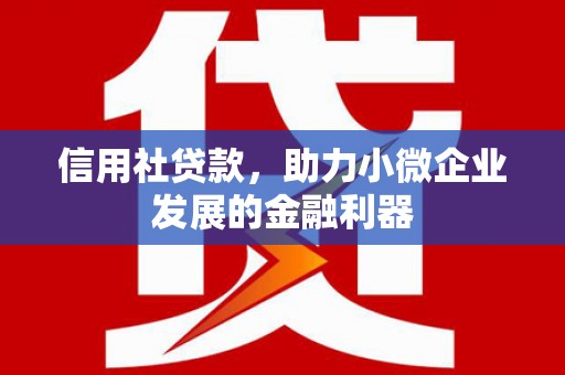 石鼓信用社贷款，助力小微企业发展的金融利器