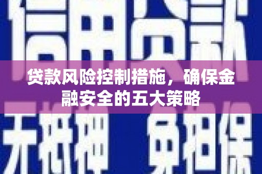 石鼓贷款风险控制措施，确保金融安全的五大策略