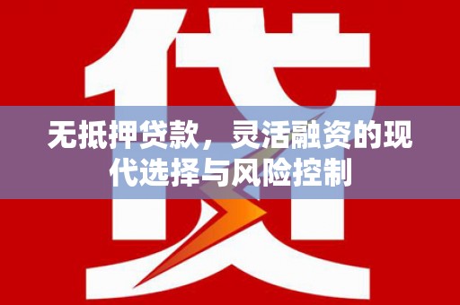 石鼓无抵押贷款，灵活融资的现代选择与风险控制