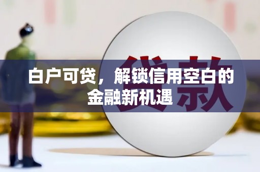 石鼓白户可贷，解锁信用空白的金融新机遇