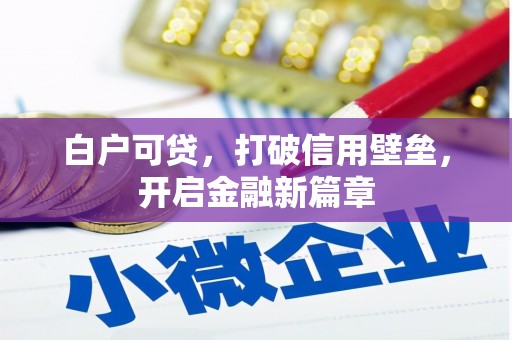 石鼓白户可贷，打破信用壁垒，开启金融新篇章