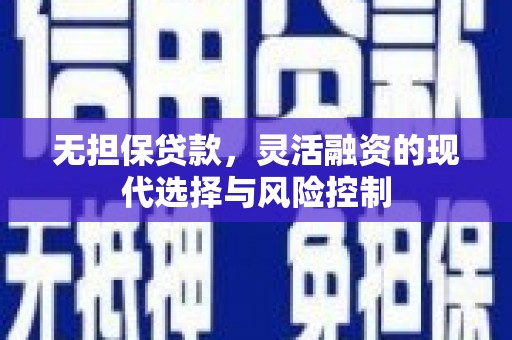 石鼓无担保贷款，灵活融资的现代选择与风险控制