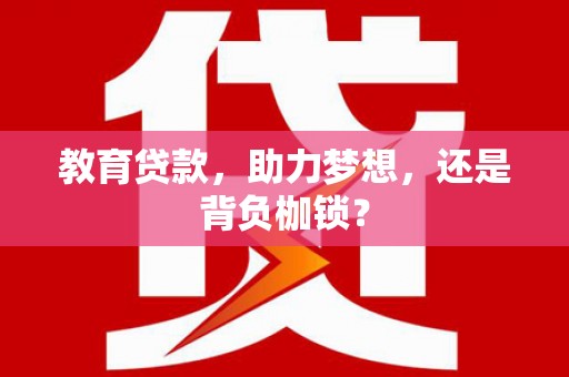 石鼓教育贷款，助力梦想，还是背负枷锁？
