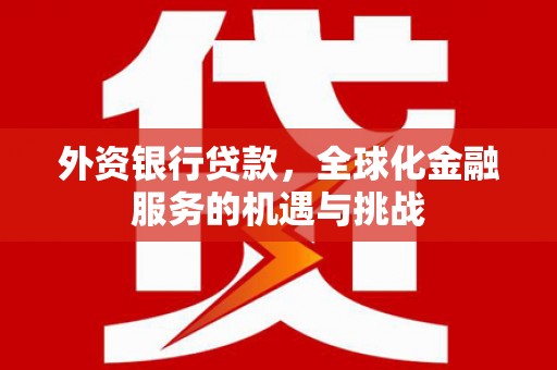 石鼓外资银行贷款，全球化金融服务的机遇与挑战