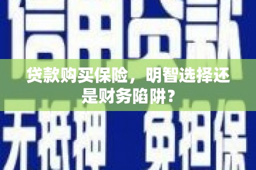 石鼓贷款购买保险，明智选择还是财务陷阱？