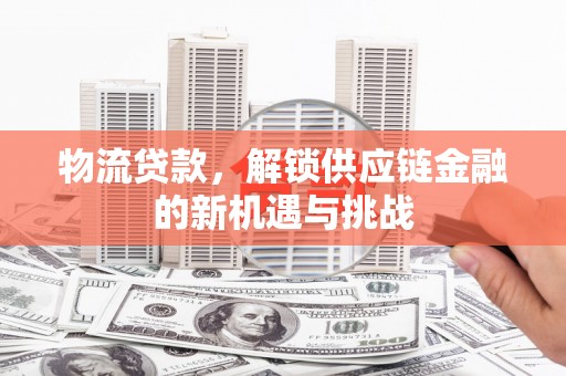 石鼓物流贷款，解锁供应链金融的新机遇与挑战