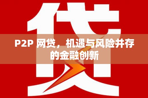 石鼓P2P 网贷，机遇与风险并存的金融创新