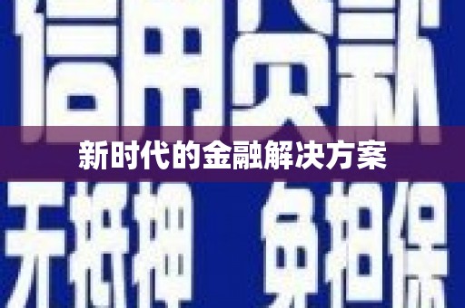 石鼓新时代的金融解决方案