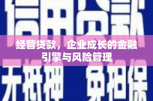 石鼓经营贷款，企业成长的金融引擎与风险管理